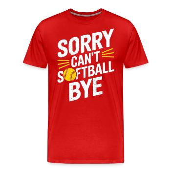 Softball Softball Player Funny Softball Gift - Men's Premium Organic T-Shirt - red - Front - Damien (186cm)