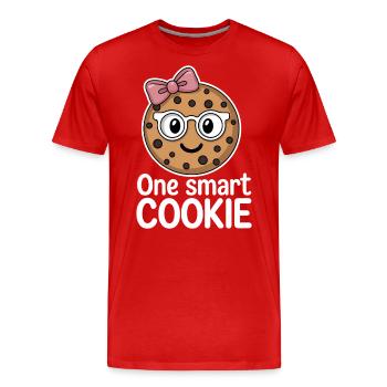 Cookies Saying Chocolate Cookies Funny Cookie Gift - Men's Premium Organic T-Shirt - red - Front - Damien (186cm)