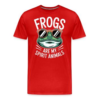 Frog Saying Toad Funny Frogs Gift - Men's Premium Organic T-Shirt - red - Front - Damien (186cm)