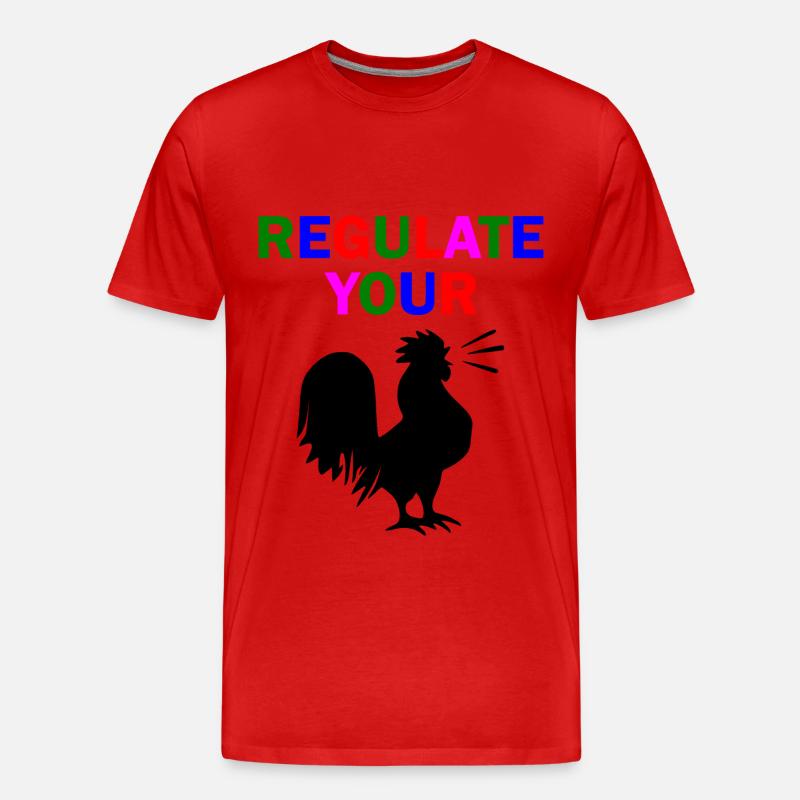 regulate your chicken - Männer Premium Bio T-Shirt - Rot