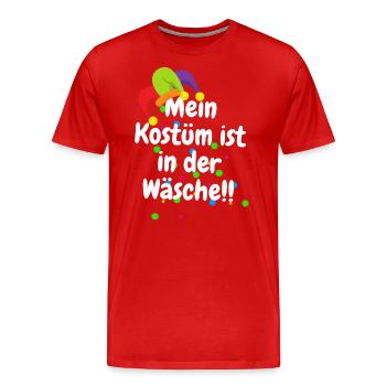 My Costume Is In The Laundry Carnival Costume - Men's Premium Organic T-Shirt - red - Front - Damien (186cm)
