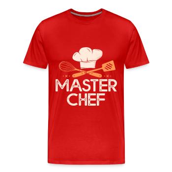 masterchef master chef - T-shirt bio Premium Homme - rouge - Devant - Damien (186cm)