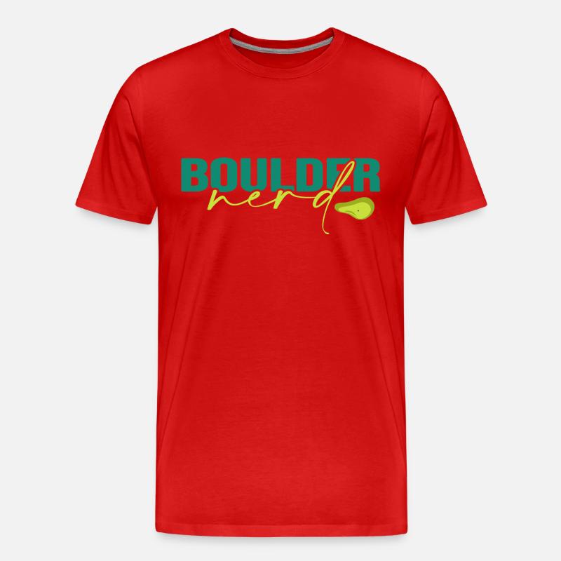 Bouldern Boulderfelsen Boulderaner Boulderhalle - Männer Premium Bio T-Shirt - Rot