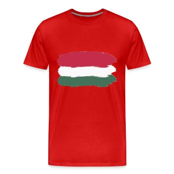 Hungary - Men's Premium Organic T-Shirt - red - Front - Damien (186cm)