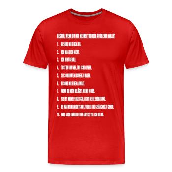 10regeln-white2 - T-shirt bio Premium Homme - rouge - Devant - Damien (186cm)