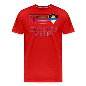 Antigua and Barbuda - Men's Premium Organic T-Shirt - red - Front - Damien (186cm)