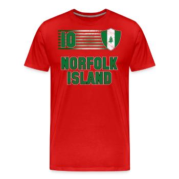 Norfolk Island - Men's Premium Organic T-Shirt - red - Front - Damien (186cm)