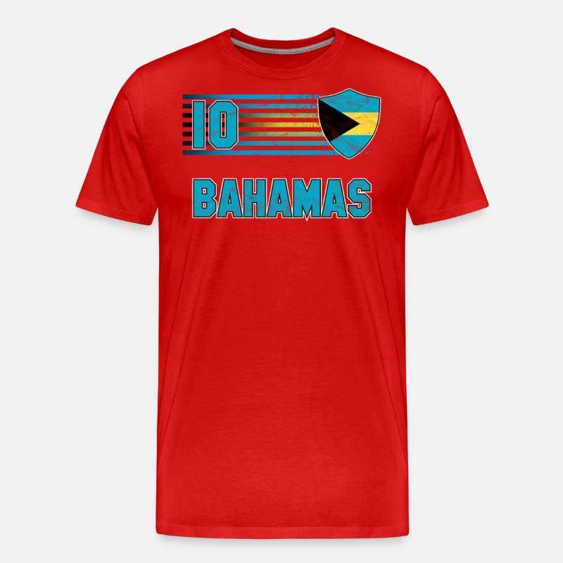 Bahamas - Männer Premium Bio T-Shirt - Rot