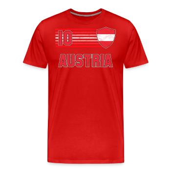 Autriche - T-shirt bio Premium Homme - rouge - Devant - Damien (186cm)