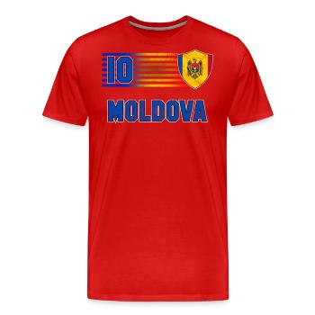 Moldova - Men's Premium Organic T-Shirt - red - Front - Damien (186cm)