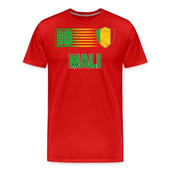 Mali - Men's Premium Organic T-Shirt - red - Front - Damien (186cm)