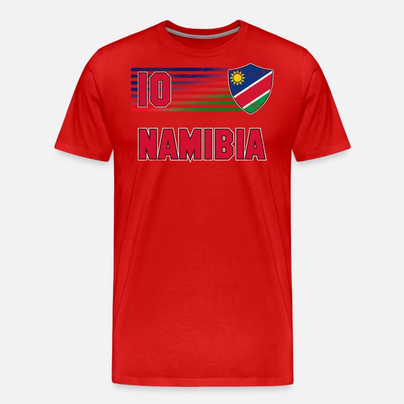 Namibia - Männer Premium Bio T-Shirt - Rot