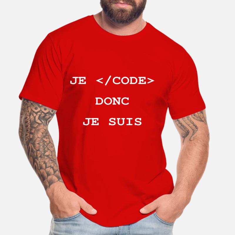 Je Code Donc Je Suis Informatique et Programmeur T-shirt bio Premium Homme