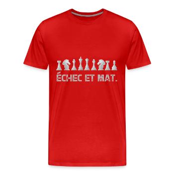 Schachspieler Geschenk, Schachmatt - Männer Premium Bio T-Shirt - Rot - Vorne - Damien (186cm)