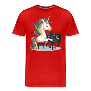 Magical Maestro - Men's Premium Organic T-Shirt - red - Front - Damien (186cm)