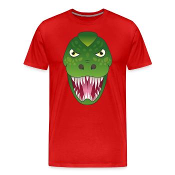 T-Rex Dinosaur Dinosaur - Men's Premium Organic T-Shirt - red - Front - Damien (186cm)