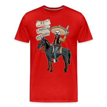 caballerodelamuerte - T-shirt bio Premium Homme - rouge - Devant - Damien (186cm)
