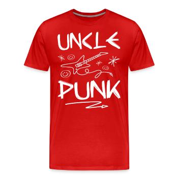 Onkel Punk Rock - Männer Premium Bio T-Shirt - Rot - Vorne - Damien (186cm)