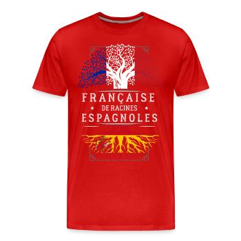 Racines Espagnoles - T-shirt bio Premium Homme - rouge - Devant - Damien (186cm)