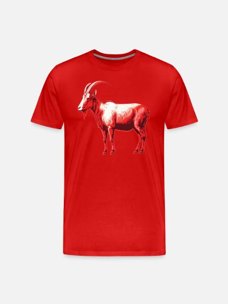Goat red and white - Men's Premium Organic T-Shirt - red
