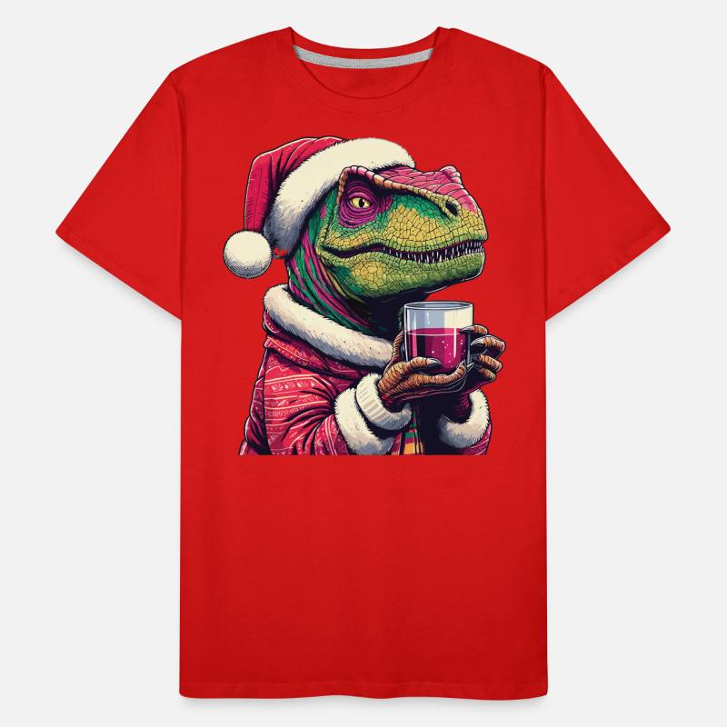 Raptor drinks mulled wine Men's Premium Organic T-Shirt