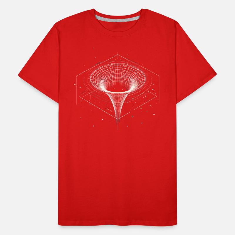 Entonnoir de trou noir dans l’espace T-shirt bio Premium Homme