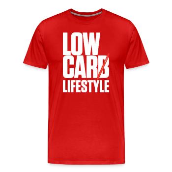 Low Car Lifestyle Auto Tuning - Men's Premium Organic T-Shirt - red - Front - Damien (186cm)