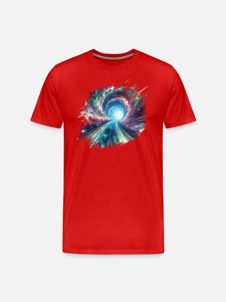 Wormhole to another galaxy - Men's Premium Organic T-Shirt - red