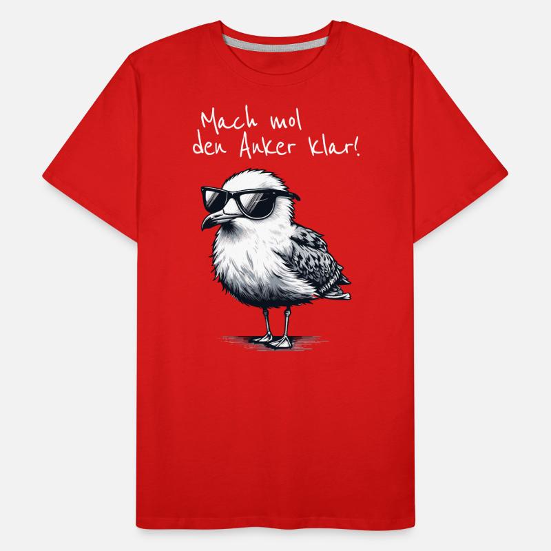 Mach mol den Anker klar Coole Seemöwe Spruch Men's Premium Organic T-Shirt