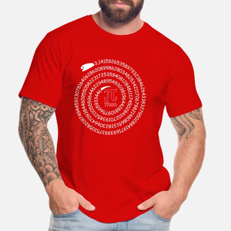 Pi Python Jeu de mots Cercle Nombre Serpent Math T-shirt bio Premium Homme