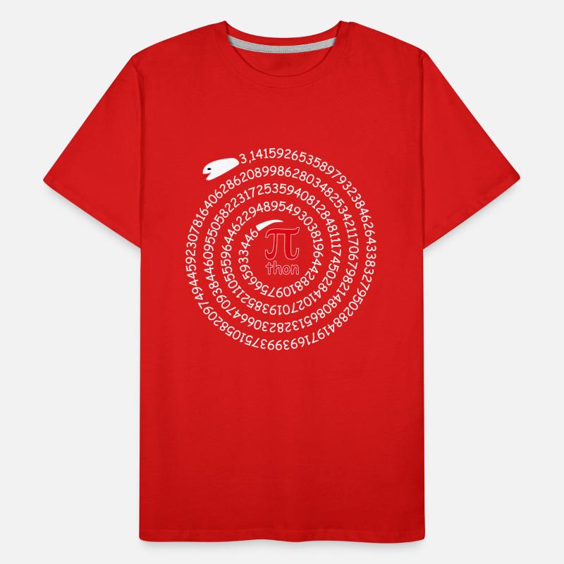 Pi Python Wortspiel Kreiszahl Schlange Mathematik Männer Premium Bio T-Shirt