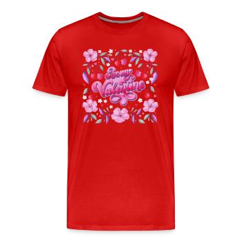 Be My Valentine - Männer Premium Bio T-Shirt - Rot - Vorne - Damien (186cm)