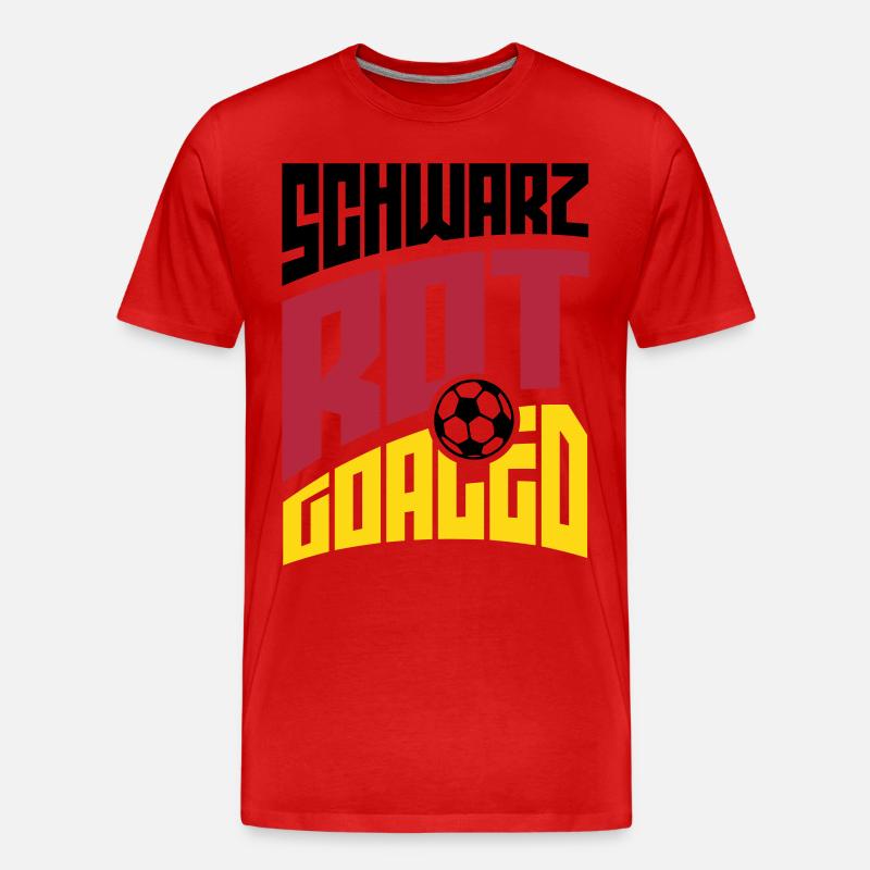 Schwarz Rot Goaled - Männer Premium Bio T-Shirt - Rot