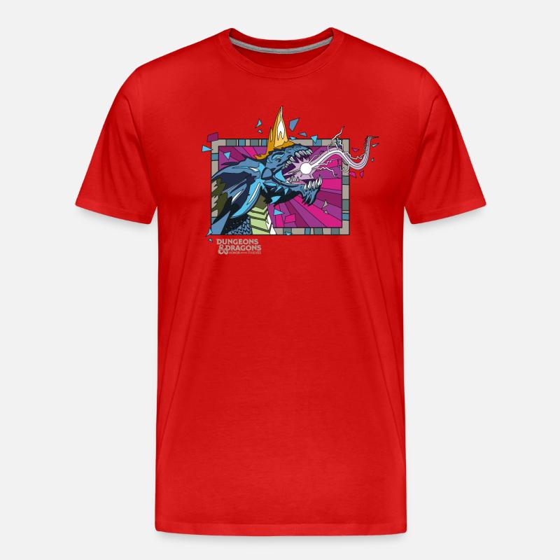 Dungeons & Dragons DND Blauer Drache - Männer Premium Bio T-Shirt - undefined