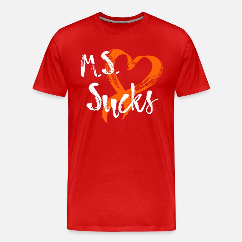 Multiple Sclerosis Awareness - Men's Premium Organic T-Shirt - red
