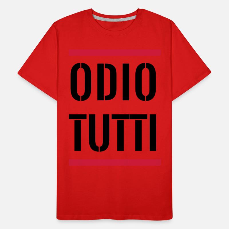 ODIO TUTTI Maglietta ecologica premium da uomo