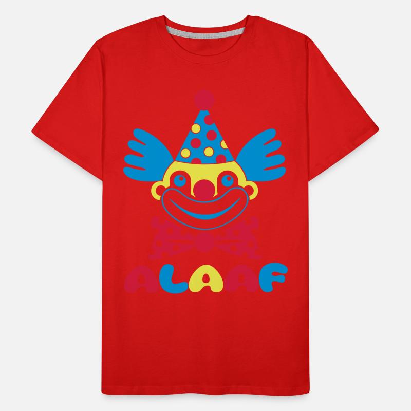 Fasching Karneval Clown ALAAF 1, 2 oder 3 Farben Männer Premium Bio T-Shirt