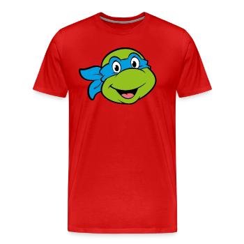 Teenage Mutant Ninja Turtles Leonardo Costume - Men's Premium Organic T-Shirt - red - Front - Damien (186cm)
