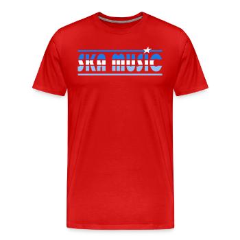 Ska Musik Retro - Männer Premium Bio T-Shirt - Rot - Vorne - Damien (186cm)