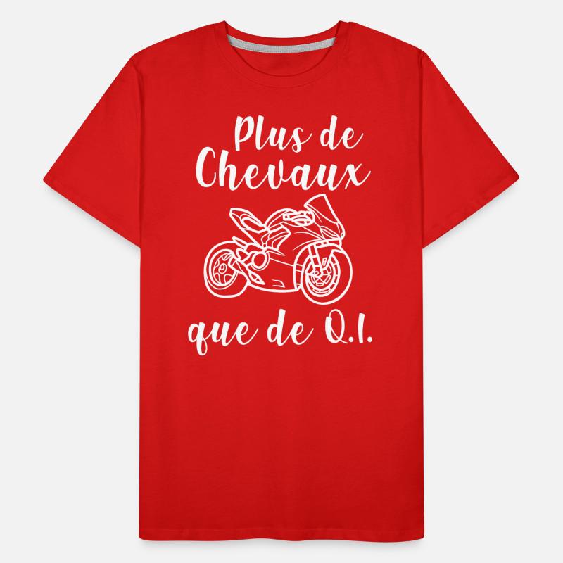 Plus de Chevaux que de QI T-shirt bio Premium Homme
