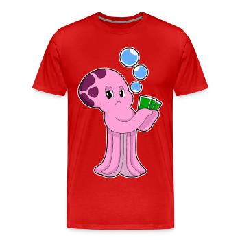 Cartes de poker Krake Poker - T-shirt bio Premium Homme - rouge - Devant - Damien (186cm)