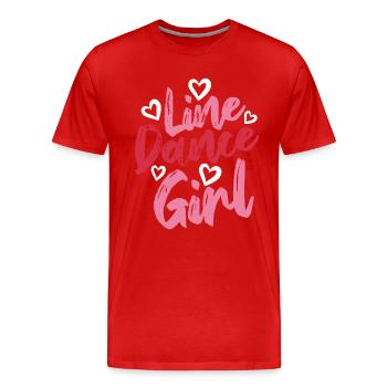 Linedance Girl - Linedancing Countrymusic - Männer Premium Bio T-Shirt - Rot - Vorne - Damien (186cm)
