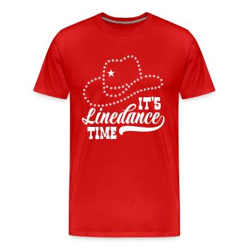 Linedance Linedancing Country Fan - Geschenk - Männer Premium Bio T-Shirt - Rot - Vorne - Damien (186cm)