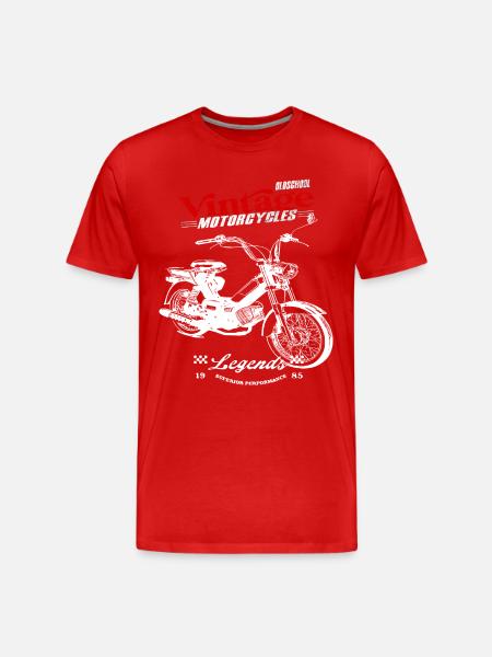 Moped Cult 70s Vintage - Men's Premium Organic T-Shirt - red