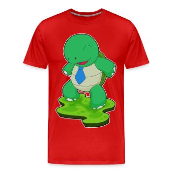 Cravate à col roulé - T-shirt bio Premium Homme - rouge - Devant - Damien (186cm)