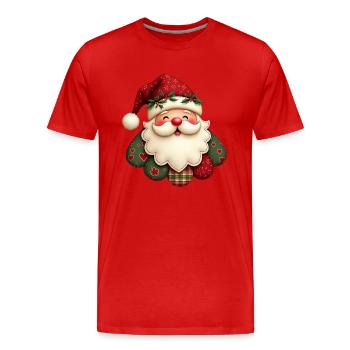 Kuscheliger Weihnachtsmann - Männer Premium Bio T-Shirt - Rot - Vorne - Damien (186cm)