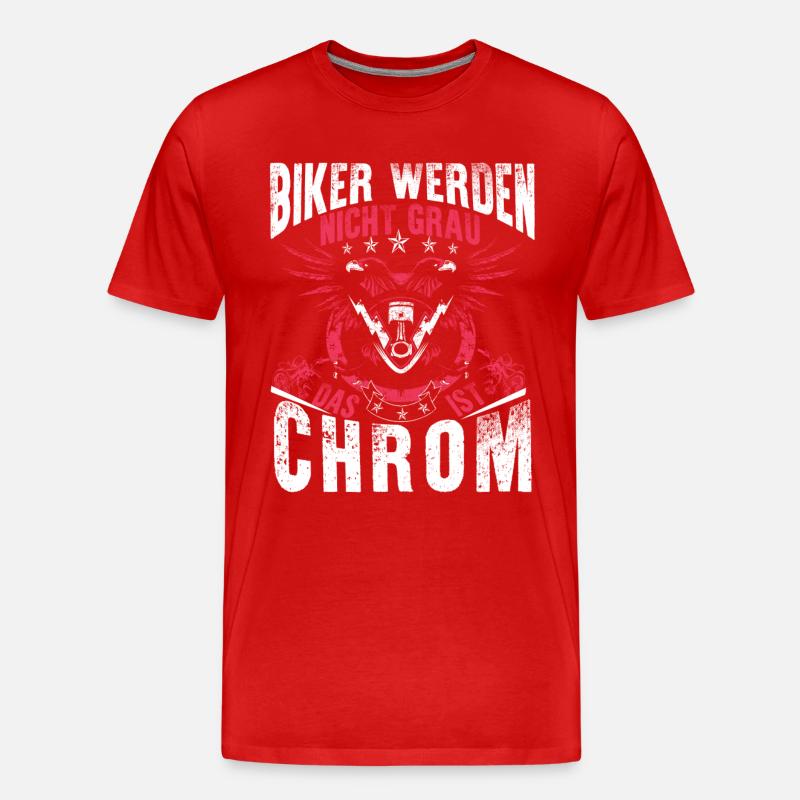 Motorrad - Männer Premium Bio T-Shirt - Rot
