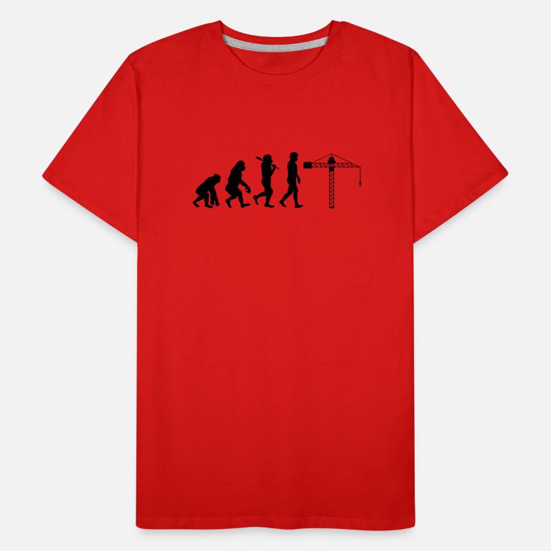 Crane operator Evolution black Men's Premium Organic T-Shirt