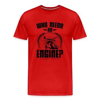 Glider | Glider flight glider pilot gift - Men's Premium Organic T-Shirt - red - Front - Damien (186cm)