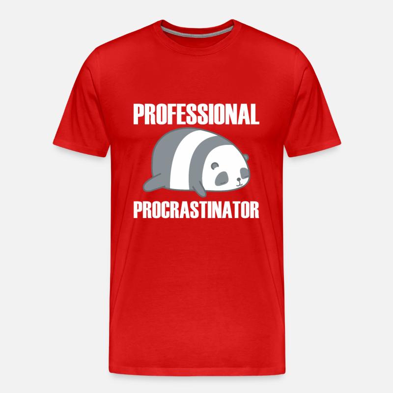 Prokrastination Aufschieben Aufschieber Student - Männer Premium Bio T-Shirt - Rot